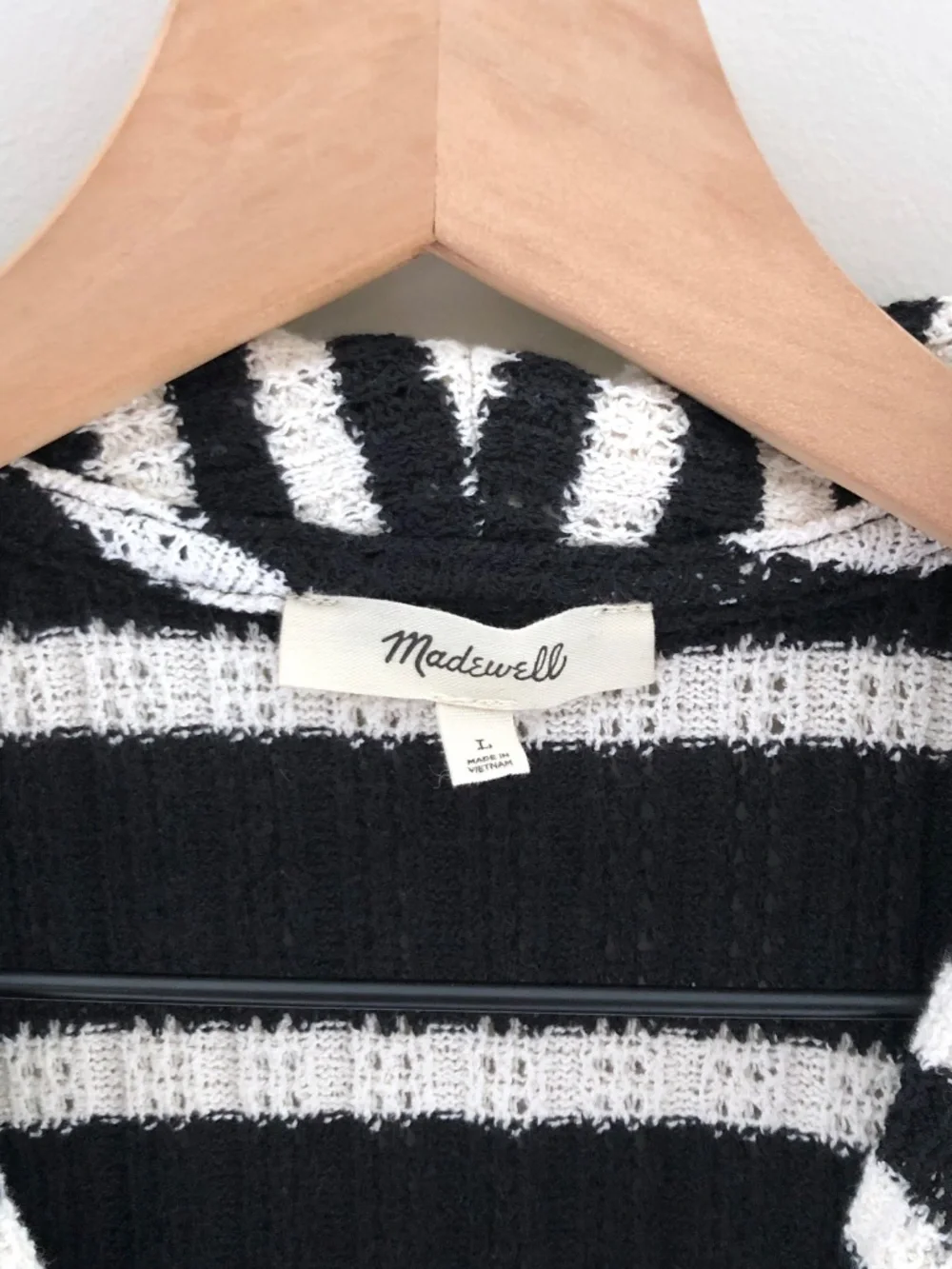Madewell Crochet-Knit V-Neck Sweater Tee